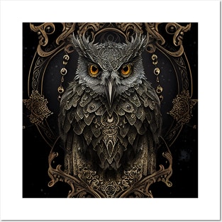 Golden Owl Posters and Art